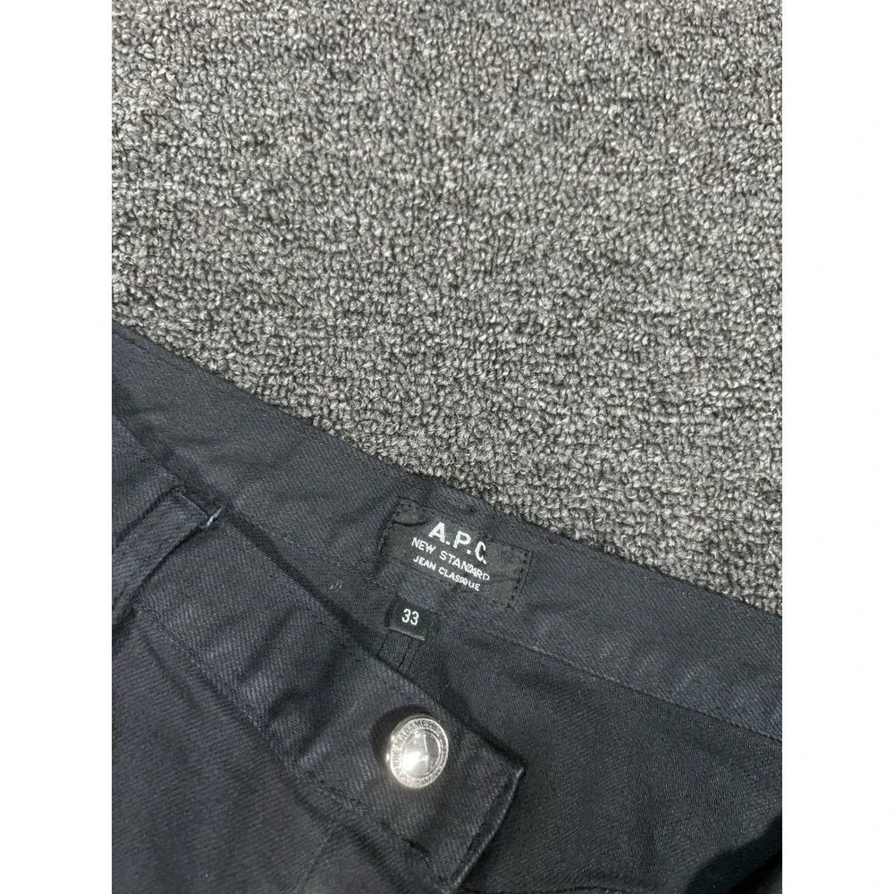 A.P.C. New Standard Jeans Mens 33 (Fits 34) Black Straight Classique Denim